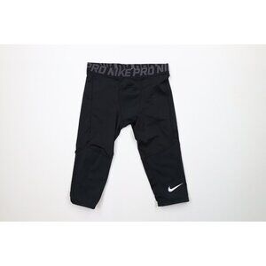 Nike Pro Mens Large Knee Length Basketball Training Spandex Pants Capris Black
